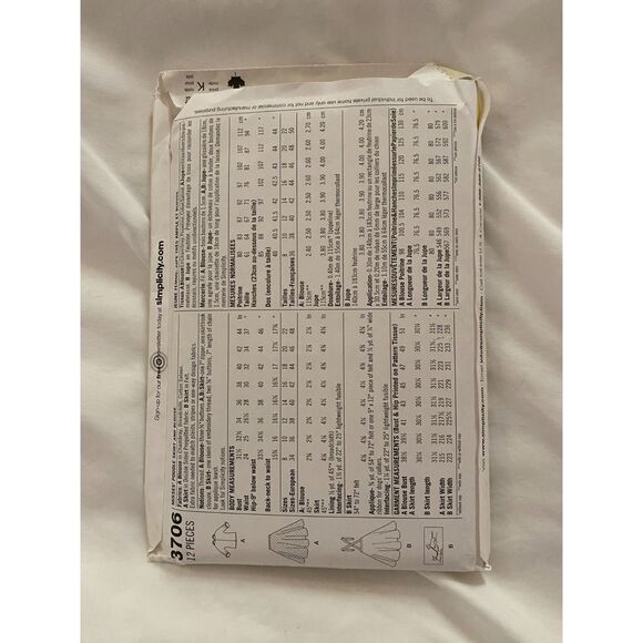 Simplicity Poodle Skirt & Blouse 3706 Vintage '52 Dress Pattern UNCUT - Picture 3 of 3